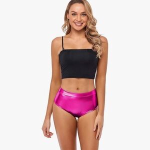 Amazon Pink High Waist Athletic Shorts